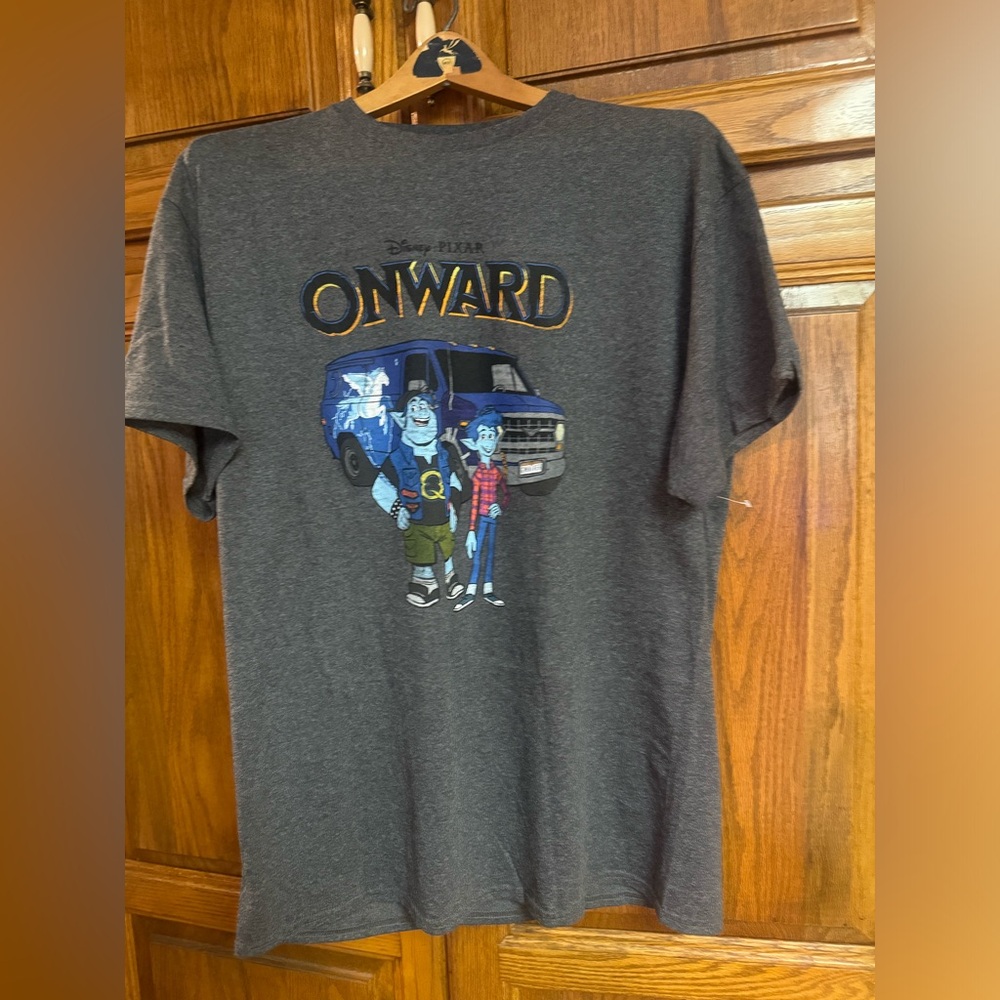 Official Disney Pixar, Onward, T-shirt, new large, gray, soft good stretch